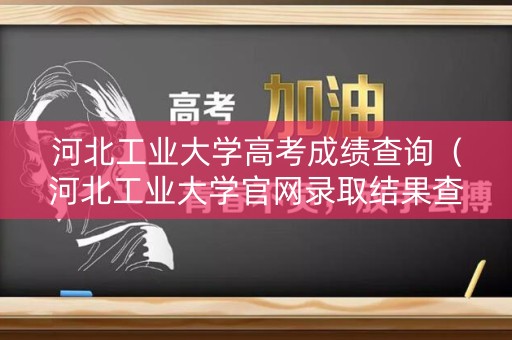 河北工业大学高考成绩查询（河北工业大学官网录取结果查询）