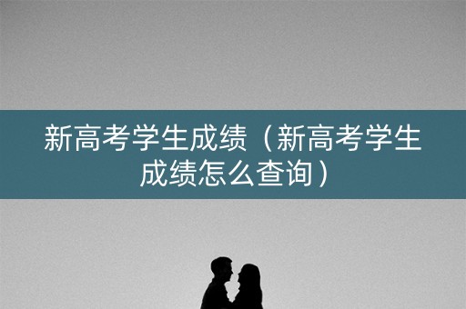 新高考学生成绩(新高考学生成绩怎么查询) 新高考学生成绩(新高考学生成绩怎么查询)