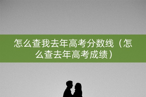 怎么查我去年高考分数线（怎么查去年高考成绩）