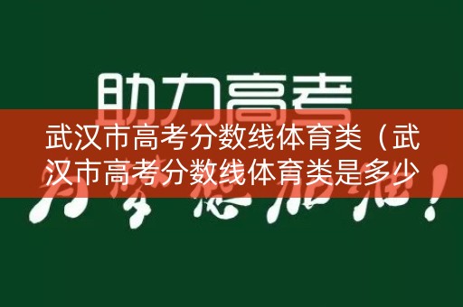 武汉市高考分数线体育类（武汉市高考分数线体育类是多少）