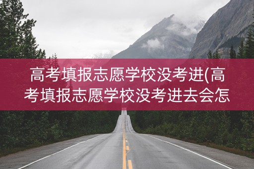 高考填报志愿学校没考进(高考填报志愿学校没考进去会怎样)