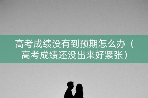 高考成绩没有到预期怎么办（高考成绩还没出来好紧张）