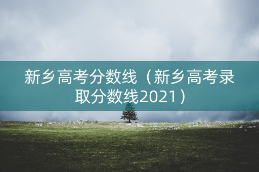 新乡高考分数线（新乡高考录取分数线2021）