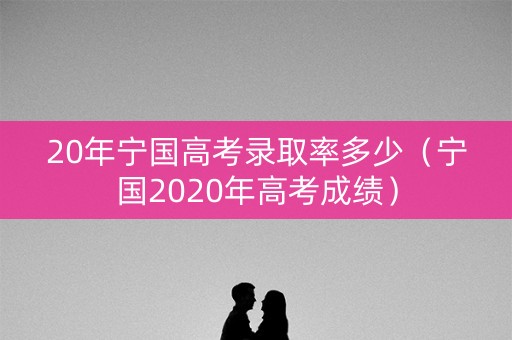 20年宁国高考录取率多少（宁国2020年高考成绩）