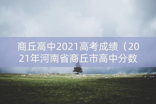 商丘高中2021高考成绩（2021年河南省商丘市高中分数线）