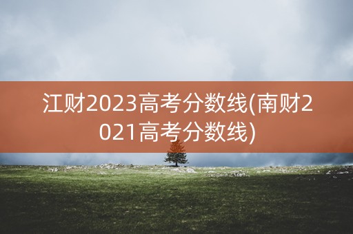 江财2023高考分数线(南财2021高考分数线) 江财2023高考分数线(南财2021高考分数线)