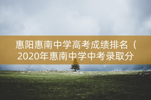 惠阳惠南中学高考成绩排名（2020年惠南中学中考录取分数线是多少）