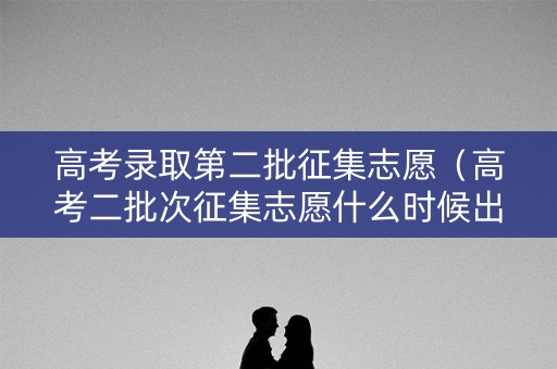 高考录取第二批征集志愿(高考二批次征集志愿什么时候出结果) 高考录取第二批征集志愿(高考二批次征集志愿什么时候出结果)