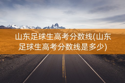 山东足球生高考分数线(山东足球生高考分数线是多少)