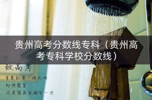 贵州高考分数线专科（贵州高考专科学校分数线）