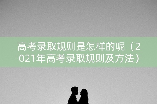 高考录取规则是怎样的呢（2021年高考录取规则及方法）