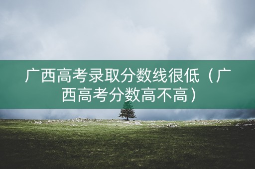 广西高考录取分数线很低（广西高考分数高不高）
