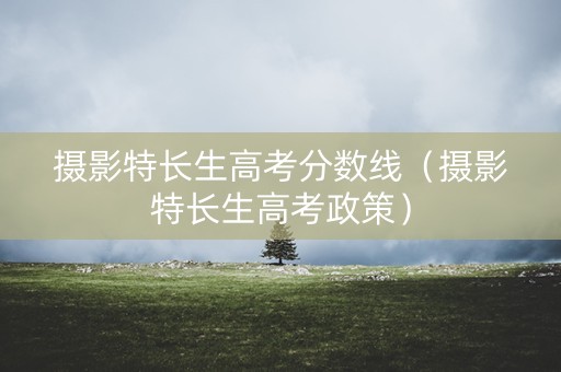 摄影特长生高考分数线（摄影特长生高考政策）