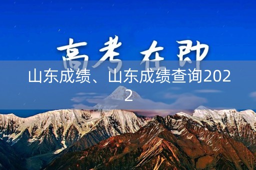 山东成绩、山东成绩查询2022