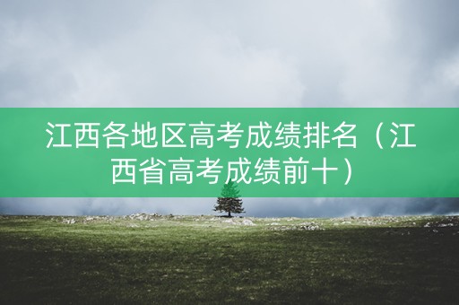 江西各地区高考成绩排名（江西省高考成绩前十）