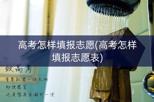 高考怎样填报志愿(高考怎样填报志愿表)