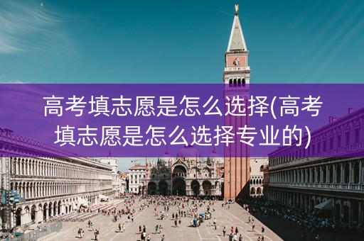 高考填志愿是怎么选择(高考填志愿是怎么选择专业的)