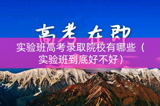 实验班高考录取院校有哪些（实验班到底好不好）