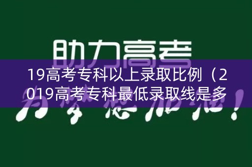 19高考专科以上录取比例(2019高考专科最低录取线是多少分) 19高考专科以上录取比例(2019高考专科最低录取线是多少分)