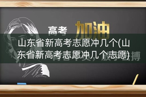 山东省新高考志愿冲几个(山东省新高考志愿冲几个志愿) 山东省新高考志愿冲几个(山东省新高考志愿冲几个志愿)