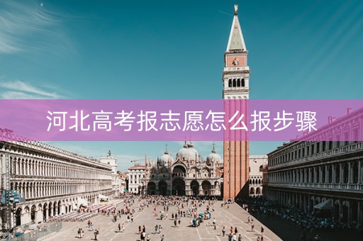 河北高考报志愿怎么报步骤 河北高考报志愿怎么报步骤