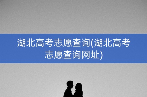 湖北高考志愿查询(湖北高考志愿查询网址)