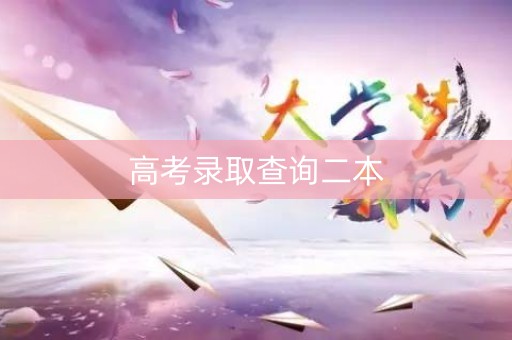高考录取查询二本