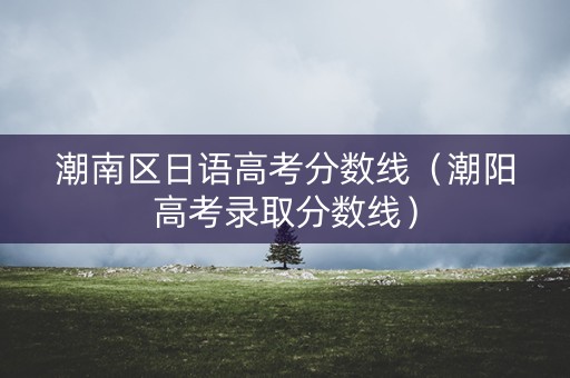 潮南区日语高考分数线（潮阳高考录取分数线）