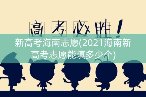 新高考海南志愿(2021海南新高考志愿能填多少个)