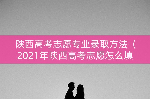 陕西高考志愿专业录取方法（2021年陕西高考志愿怎么填）