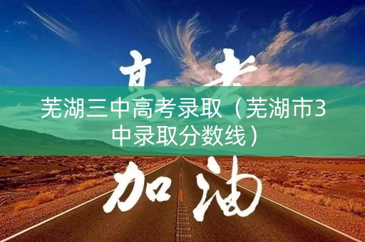 芜湖三中高考录取（芜湖市3中录取分数线）