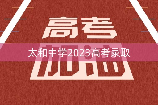 太和中学2023高考录取