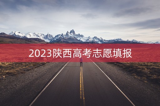 2023陕西高考志愿填报 2023陕西高考志愿填报