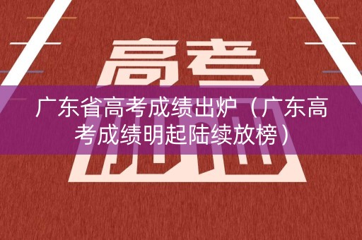 广东省高考成绩出炉（广东高考成绩明起陆续放榜）