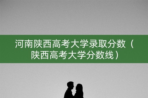 河南陕西高考大学录取分数（陕西高考大学分数线）