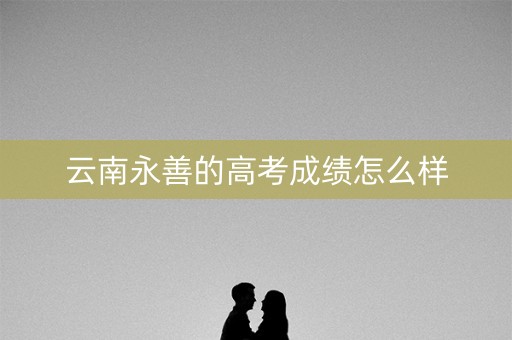 云南永善的高考成绩怎么样