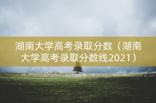 湖南大学高考录取分数（湖南大学高考录取分数线2021）