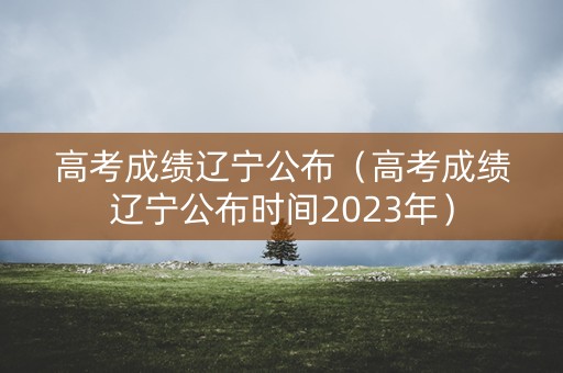 高考成绩辽宁公布（高考成绩辽宁公布时间2023年）