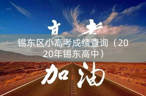 锡东区小高考成绩查询（2020年锡东高中）