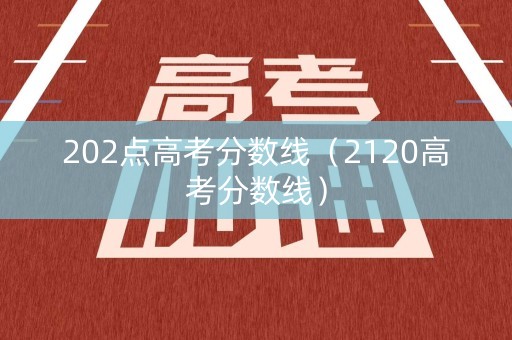 202点高考分数线（2120高考分数线）