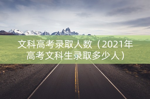 文科高考录取人数（2021年高考文科生录取多少人）