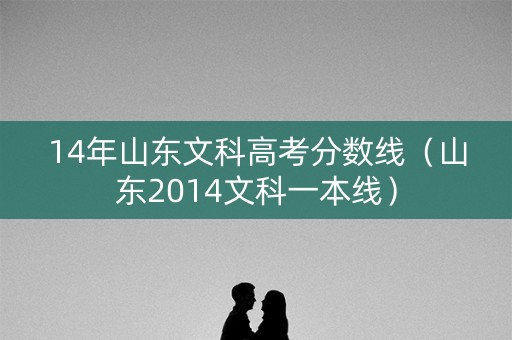 14年山东文科高考分数线（山东2014文科一本线）