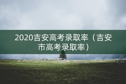 2020吉安高考录取率（吉安市高考录取率）