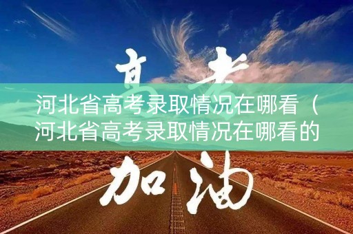 河北省高考录取情况在哪看(河北省高考录取情况在哪看的) 河北省高考录取情况在哪看(河北省高考录取情况在哪看的)