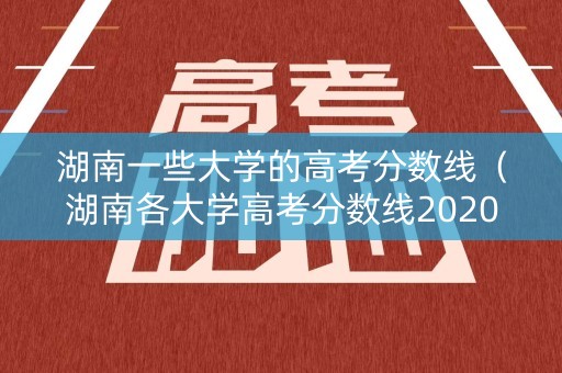 湖南一些大学的高考分数线（湖南各大学高考分数线2020）