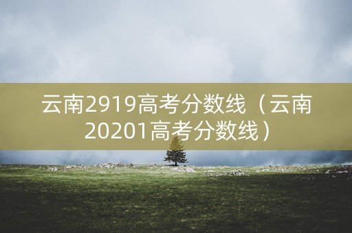 云南2919高考分数线(云南20201高考分数线) 云南2919高考分数线(云南20201高考分数线)