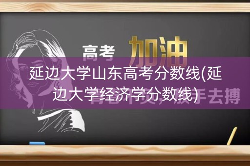 延边大学山东高考分数线(延边大学经济学分数线)