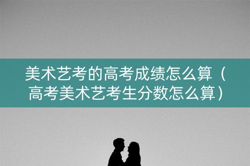 美术艺考的高考成绩怎么算（高考美术艺考生分数怎么算）