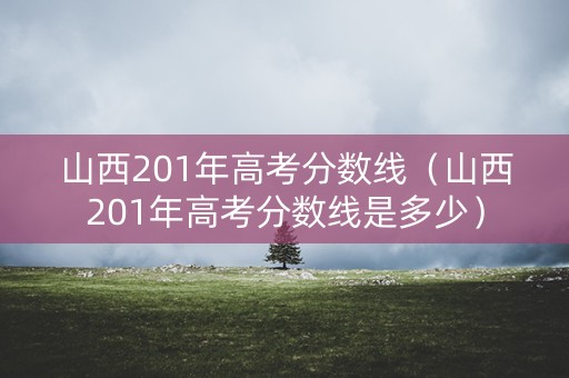 山西201年高考分数线（山西201年高考分数线是多少）