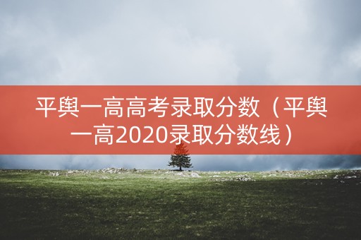 平舆一高高考录取分数（平舆一高2020录取分数线）